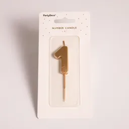 Fotografie – 1 - zlatá číslicová svíčka (4,5cm) (1/2)