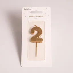Fotografie – 2 - zlatá číslicová svíčka (4,5cm)  (1/2)