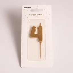 Fotografie – 4 - zlatá číslicová svíčka (4,5cm)  (1/2)