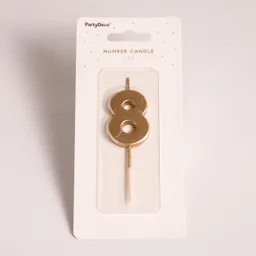Fotografie – 8 - zlatá číslicová svíčka (4,5cm)  (1/2)