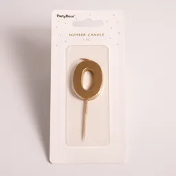 Fotografie – 0 - zlatá číslicová svíčka (4,5cm) (1/2)