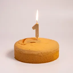 Fotografie – 1 - zlatá číslicová svíčka (4,5cm) (2/2)