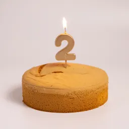 Fotografie – 2 - zlatá číslicová svíčka (4,5cm)  (2/2)