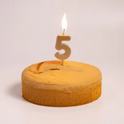 Fotografie – 5 - zlatá číslicová svíčka (4,5cm)  (2/2)
