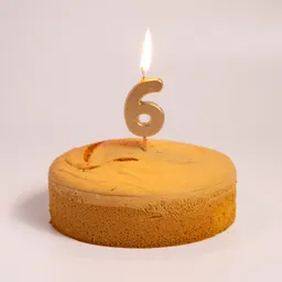 Fotografie – 6 - zlatá číslicová svíčka (4,5cm)  (2/2)