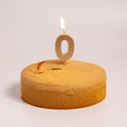 Fotografie – 0 - zlatá číslicová svíčka (4,5cm) (2/2)