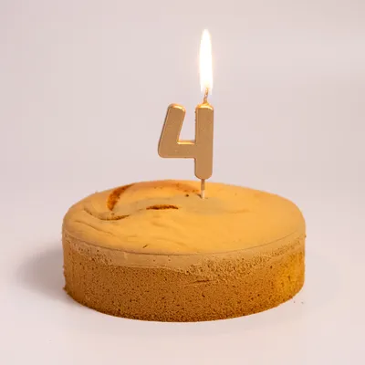 Fotografie – 4 - zlatá číslicová svíčka (4,5cm) 