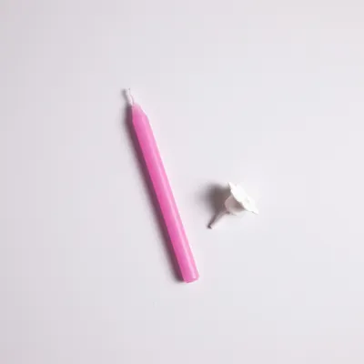 Fotografie – Dortová svíčka růžová, 10 cm
