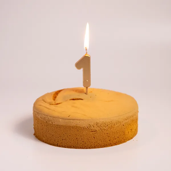 Fotografie – 1 - zlatá číslicová svíčka (4,5cm) (2/2)