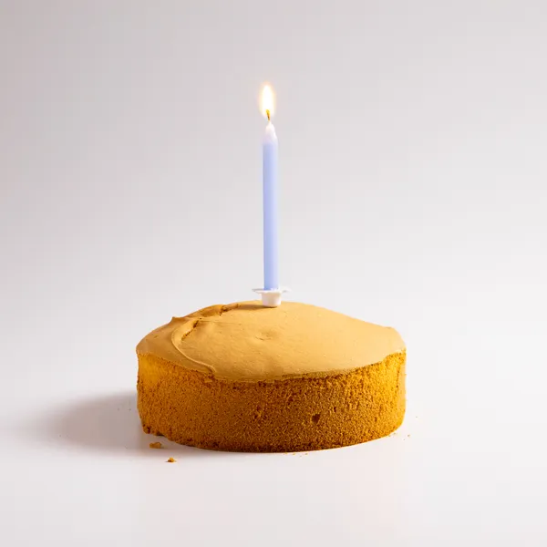 Fotografie – Dortová svíčka modrá, 10 cm (2/2)